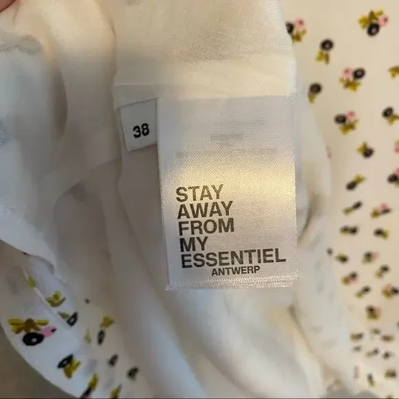 NWT ESSENTIEL ANTWERP White Ditsy Floral Sexy Mini Dress 38 M - Picture 11 of 16